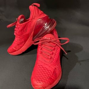 Nike Air Max 270 GS Triple Red CW6987 600 Youth Size 4.5Y Women's Size 6